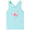 Camiseta de tirantes infantil verde menta claro 116
