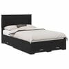 vidaXL Estructura de cama con caj&oacute;n Roble Negro 120 x 190 cm