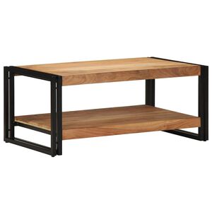 vidaXL Mesa de centro madera maciza de acacia 90x50x38 cm
