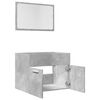 vidaXL Set muebles de ba&ntilde;o 2 piezas madera contrachapada gris hormig&oacute;n