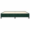 vidaXL Estructura cama sin colch&oacute;n terciopelo verde oscuro 200x200 cm
