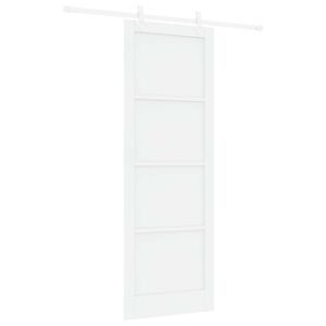 vidaXL Puerta Corredera Blanco 83 x 232 cm Madera de Pino Maciza