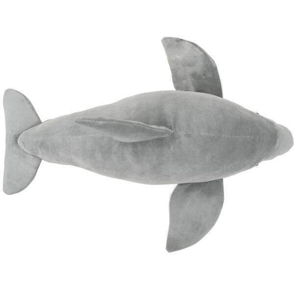 vidaXL Delf&iacute;n de peluche gris