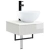 vidaXL Lavabo de Lavado Montado en la Pared Blanco Brillante