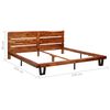 vidaXL Estructura de cama con borde natural madera maciza acacia 200cm