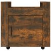 vidaXL Carrito de escritorio contrachapada roble ahumado 60x45x60 cm
