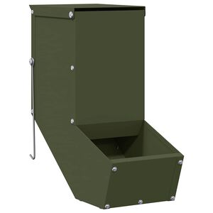vidaXL Comedero para Conejos Verde oliva 12,5 x 26 x 28,5 cm 1 kg