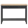 vidaXL Mesa consola de madera negro 110x35x80 cm