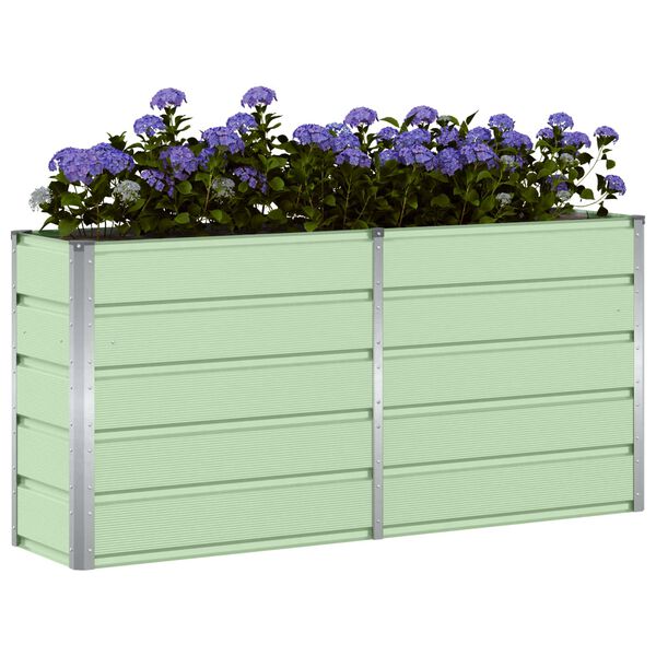 vidaXL Jardinera Verde 160 x 40 x 75 cm Acero