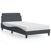 vidaXL Estructura de cama Dover terciopelo gris oscuro 100x203cm