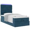 vidaXL Estructura cama otomana colchones terciopelo azul oscuro
