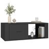vidaXL Mesa de centro madera contrachapada negro 100x50,5x35 cm