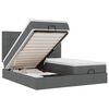vidaXL Estructura cama otomana colchones tela gris oscuro 160x200 cm