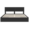 vidaXL Estructura de cama Negro 200 x 200 cm Madera contrachapada