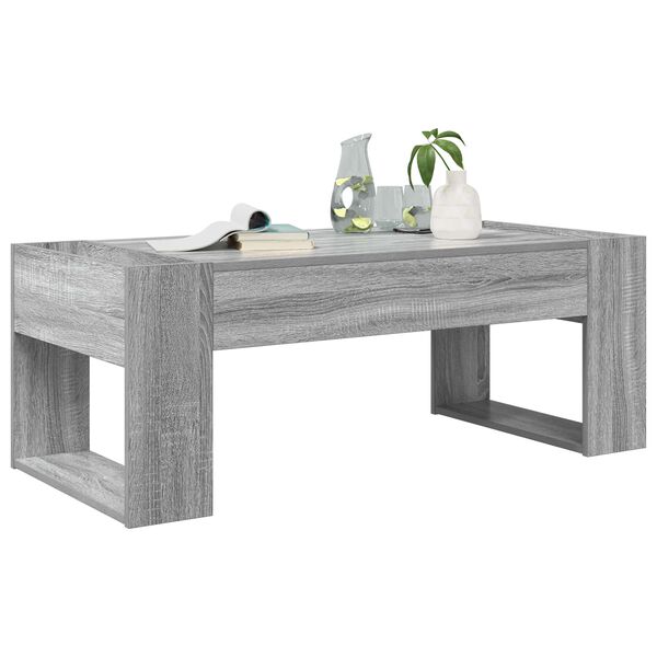 vidaXL Mesa de Caf&eacute; Gris Sonoma 110 x 50 x 41 cm Madera de ingenier&iacute;a