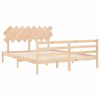 vidaXL Estructura de cama con cabecero madera maciza 160x200 cm