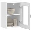 vidaXL Armario de pared para cocina puerta cristal Lucca gris hormigón