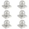 vidaXL Tapas para postes 6 uds metal galvanizado globo final 101x101mm
