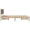 vidaXL Estructura de cama Taup&eacute; 120 x 190 cm Madera de pino macizo
