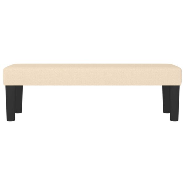vidaXL Banco de tela color crema 100x30x30 cm