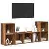 vidaXL Conjunto de mueble de TV 3 pcs Marr&oacute;n Madera contrachapada