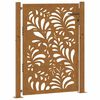 vidaXL Puerta de jard&iacute;n 100x150 cm de acero corten con dise&ntilde;o ondulado