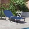 vidaXL Tumbona plegable 1-persona Azul 56 x 189 x 87cm tela