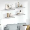 vidaXL Estantes flotantes pared 4 uds MDF gris hormig&oacute;n 50x23x3,8 cm