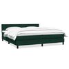 vidaXL Cama box spring con colch&oacute;n terciopelo verde oscuro 180x210 cm