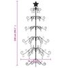 vidaXL &Aacute;rbol de Navidad para decoraci&oacute;n metal negro 150 cm