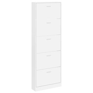 vidaXL Zapatero blanco con 5 compartimentos