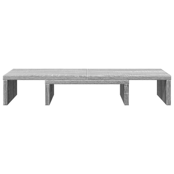 vidaXL Soporte de pantalla ajustable madera gris Sonoma 60x24x10,5 cm