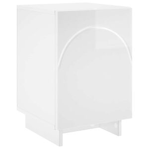 vidaXL Mesa de noche Blanco Brillante 33,5 x 34,5 x 50 cm