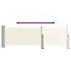 vidaXL Toldo lateral retr&aacute;ctil de jard&iacute;n color crema 80x300 cm