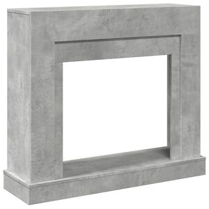 vidaXL Borde de chimenea madera ingenier&iacute;a gris hormig&oacute;n 100x30x87,5cm