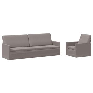 vidaXL Juego de Sof&aacute; 2 pcs Topo Tela