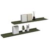 vidaXL Estante flotante 2 pcs Verde Oliva 100 x 18 x 2,5 cm Acero