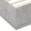vidaXL Estructura de cama madera de ingeniería gris hormigón 150x200cm