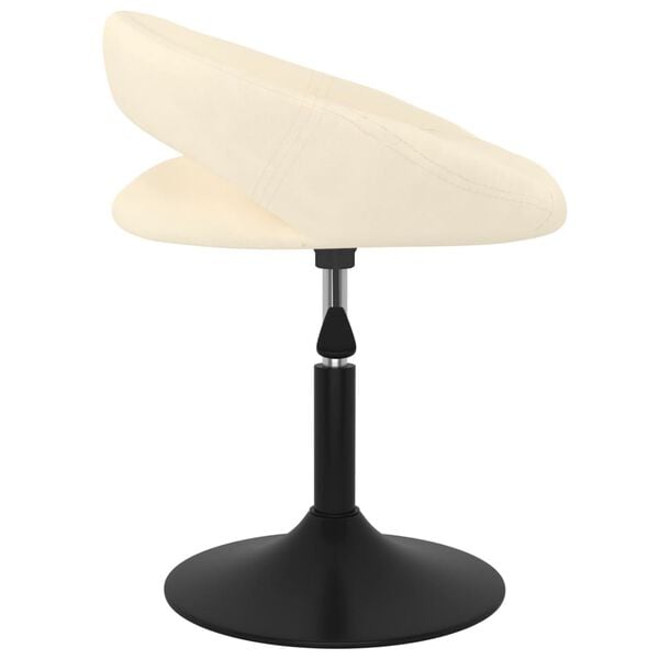 vidaXL Taburete de cocina de terciopelo crema