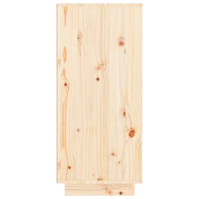 vidaXL Armario zapatero de madera maciza de pino gris 60x35x80 cm