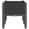 vidaXL Jardinera con patas PP negro 80x40x42 cm