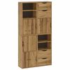 vidaXL Armarios auxiliares 4 uds "ODDA" 40x24x79 cm Madera maciza pino