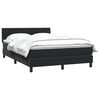 vidaXL Cama box spring con colch&oacute;n terciopelo negro 160x220 cm