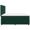 vidaXL Cama box spring con colch&oacute;n terciopelo verde oscuro 200x200 cm