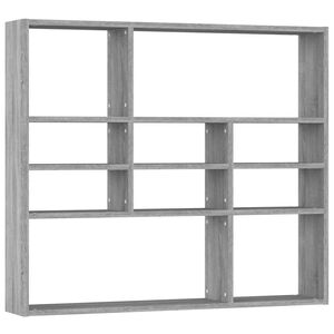 vidaXL Estanter&iacute;a de pared madera ingenier&iacute;a gris Sonoma 90x16x78 cm
