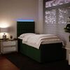 vidaXL Cama box spring con colch&oacute;n terciopelo verde oscuro 90x190 cm