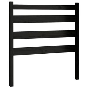 vidaXL Cabecero de cama madera maciza de pino negro 106x4x100 cm
