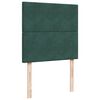 vidaXL Cama box spring con colch&oacute;n terciopelo verde oscuro 100x200 cm