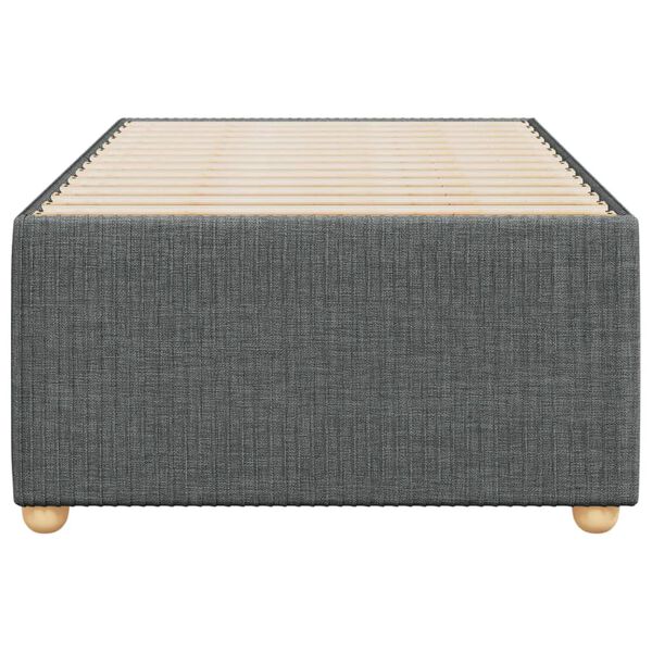 vidaXL Estructura de cama individual tela gris oscuro