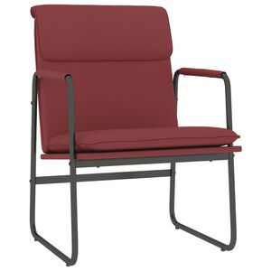 vidaXL Sill&oacute;n de relax cuero sint&eacute;tico rojo tinto 55x64x80 cm